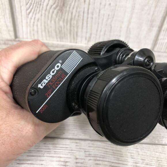 TASCO ZIP FOCUS 7 X 35MM 2000 FULLY COATED OPTICS BINOCULARS & BAG used works - Picture 4 of 7